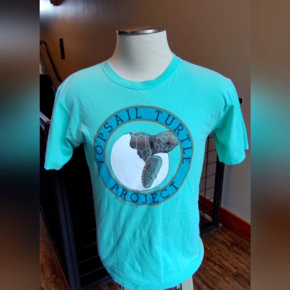 Topsail Turtle Project Aqua T-Shirt Size Medium